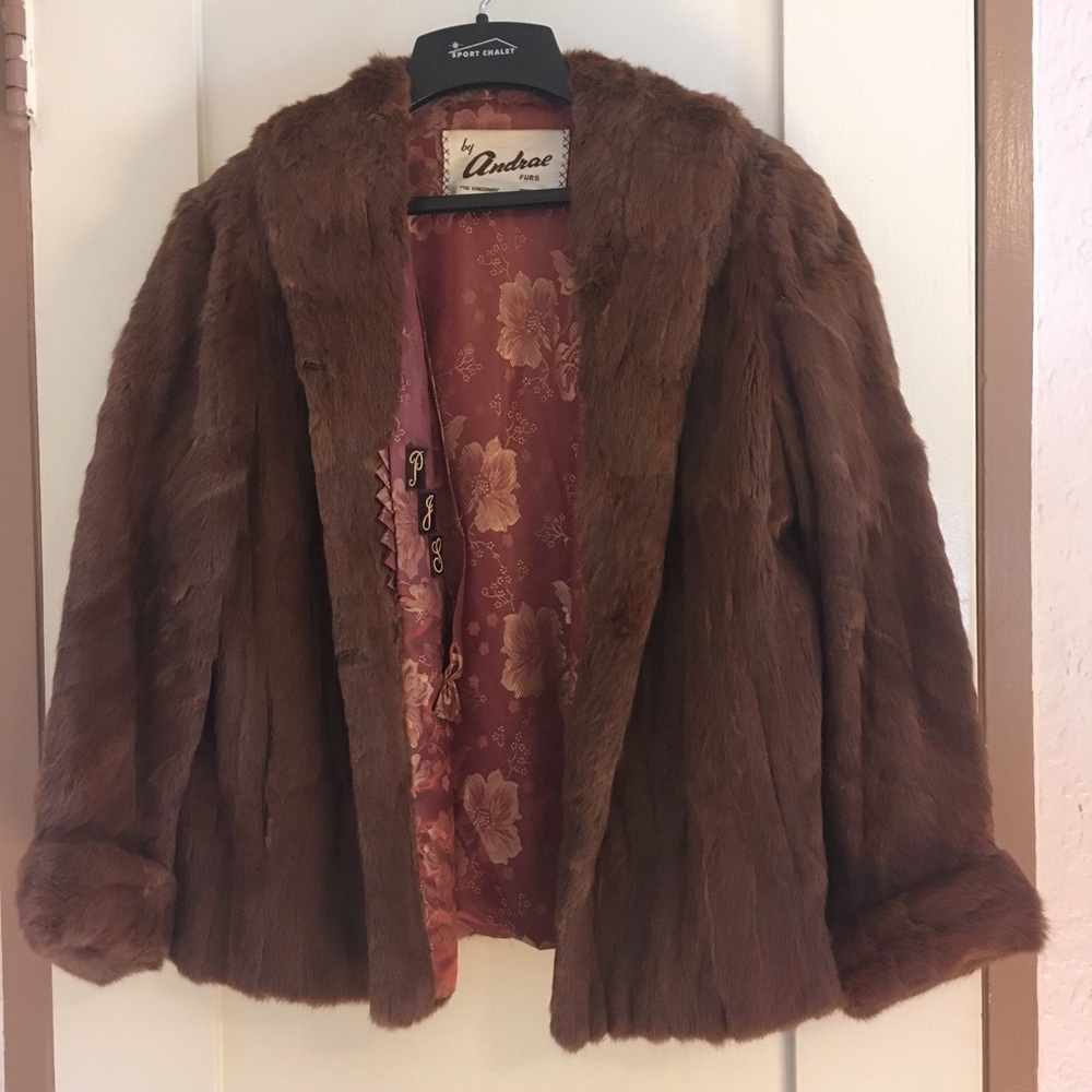Vintage embroidered Andral’s fur jacket